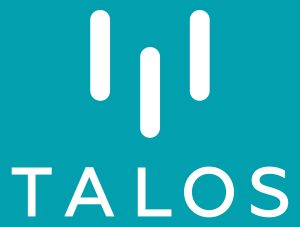 Talos Logo White on Teal BG